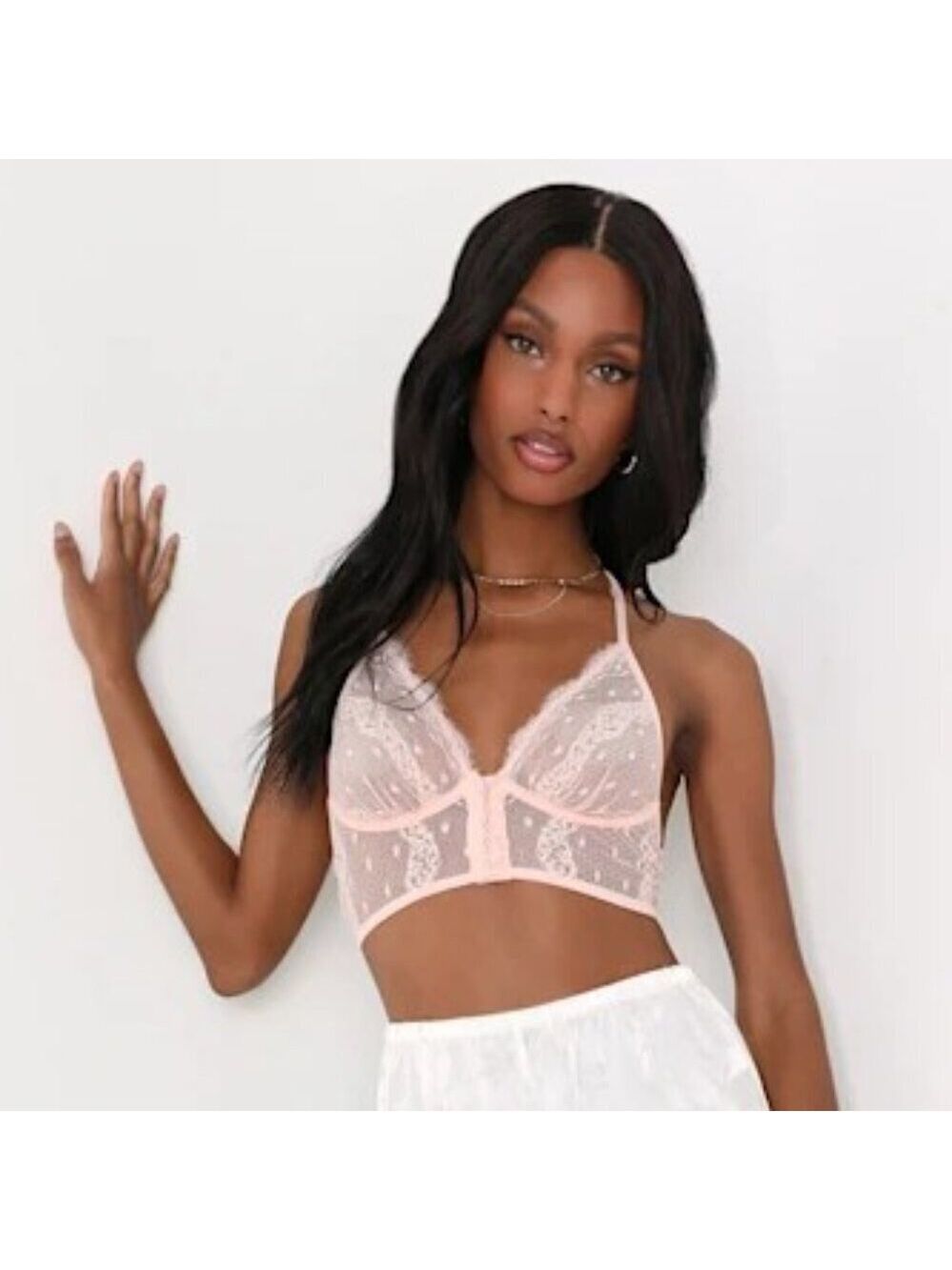 NWT Free People Peach Lace Underwire Mini Corseted Bralette - Size XS